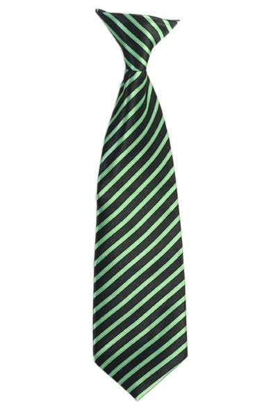 BOYS-STRIPED-CLIP-TIE-19 COLORS-SIZE S (2-4) - M (5-7) - L (8-18)