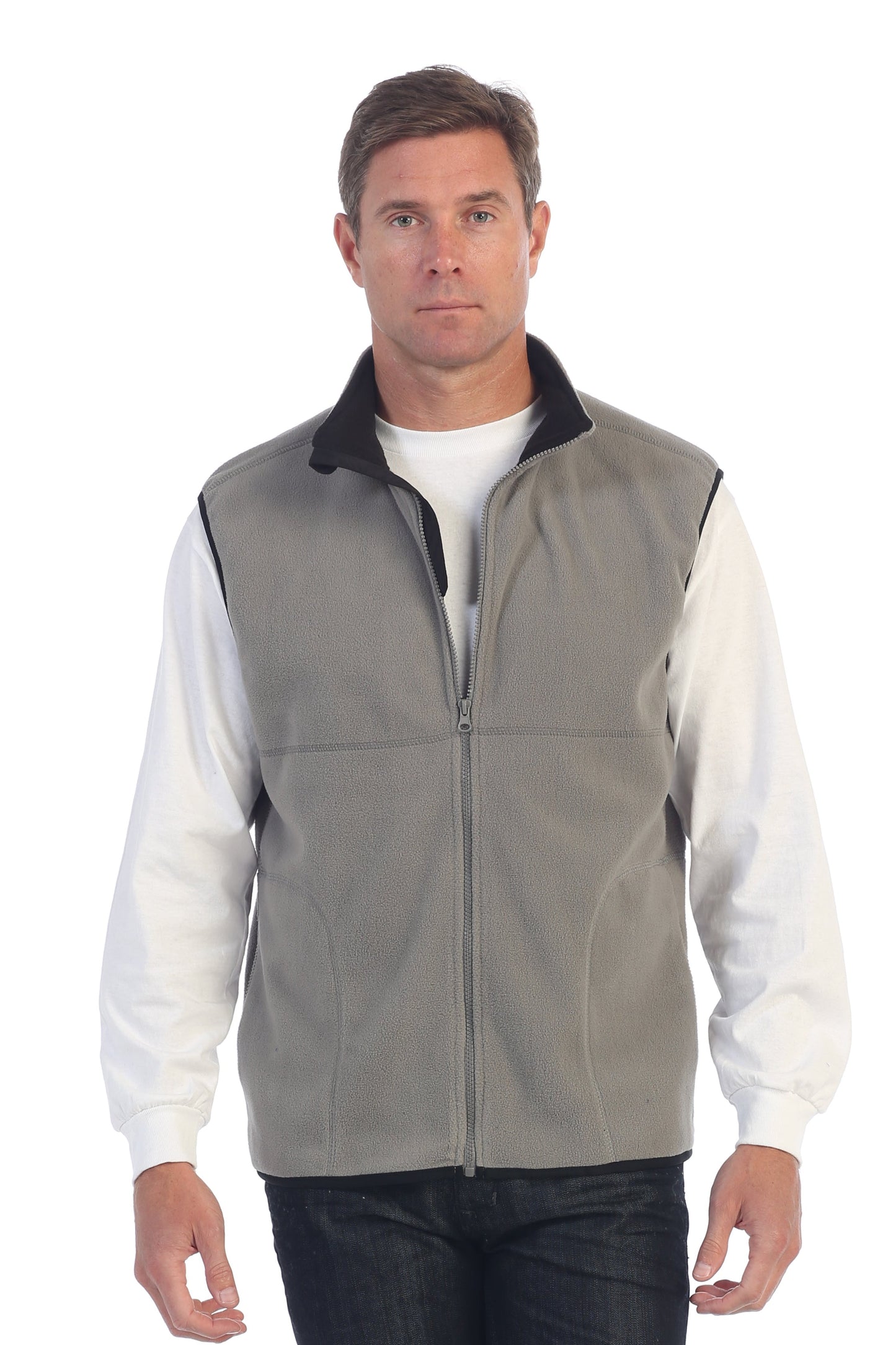FV-903 Men's Full Zipper Polar Fleece Vest