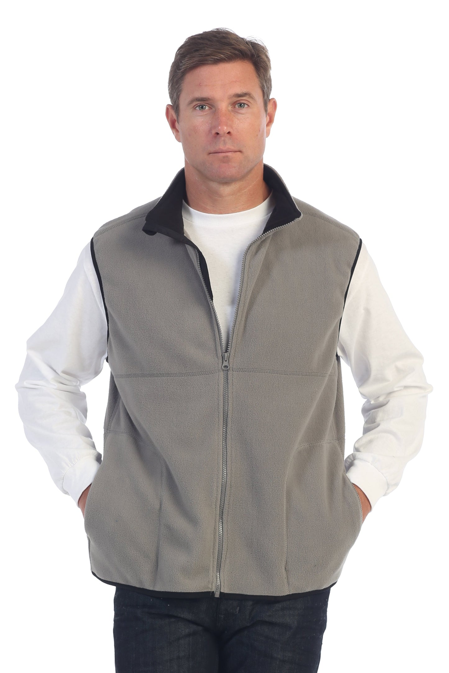 FV-903 Men's Full Zipper Polar Fleece Vest