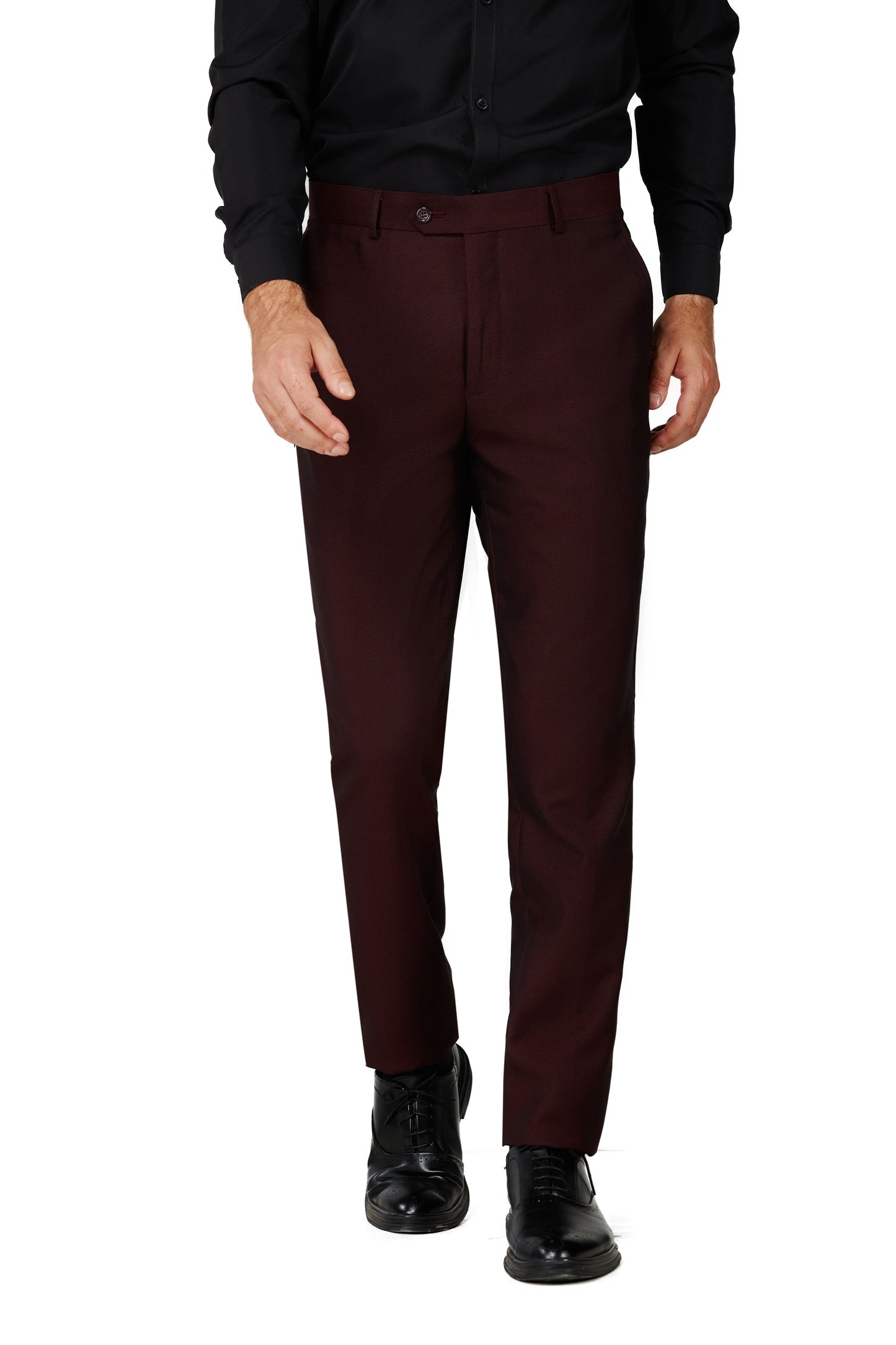 2645-Burgundy- Tuxedo Slim-2PCS-SIZE 34S-46S & 34R-56R & 38L-56L
