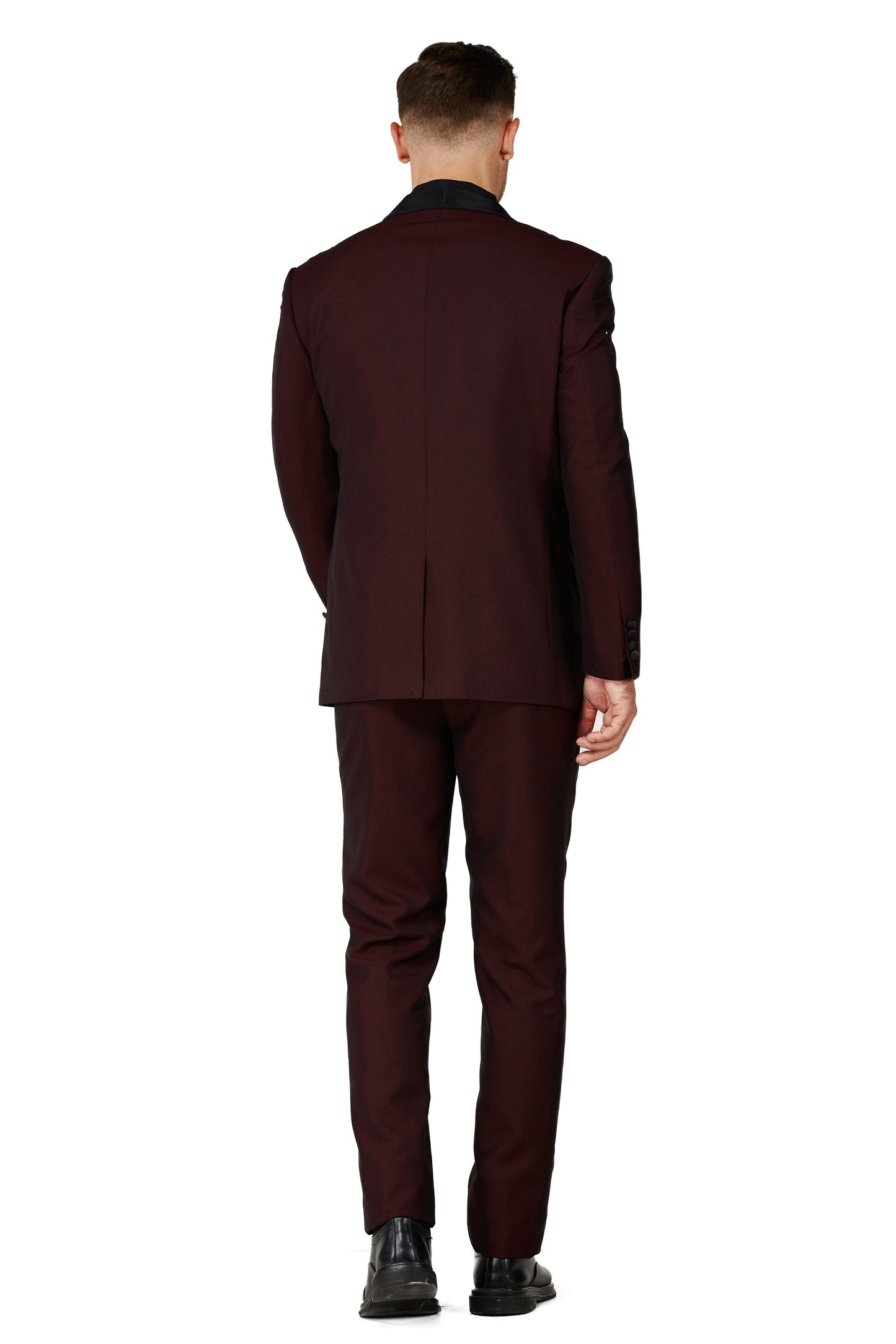 2645-Burgundy- Tuxedo Slim-2PCS-SIZE 34S-46S & 34R-56R & 38L-56L