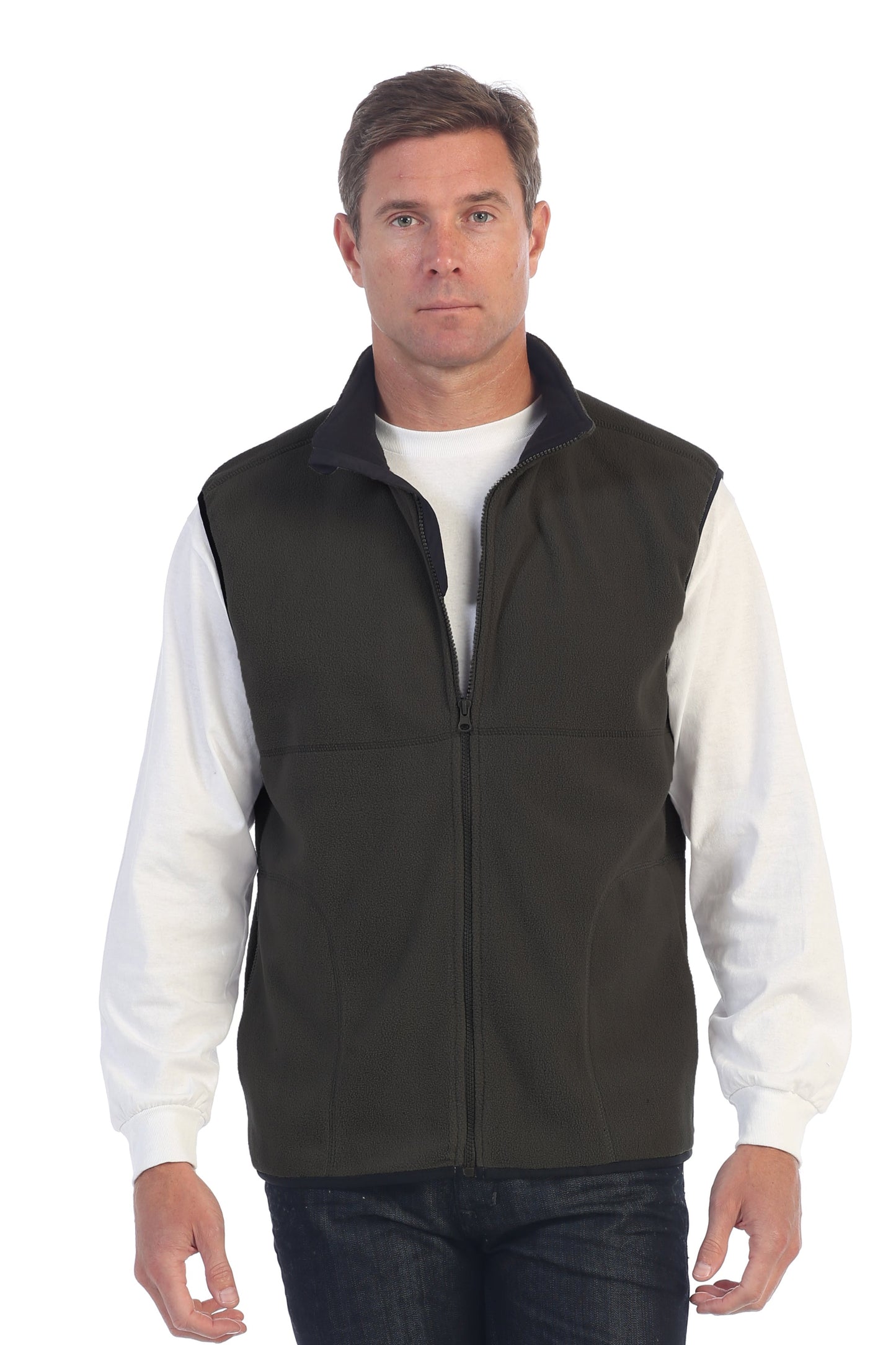 FV-903 Men's Full Zipper Polar Fleece Vest