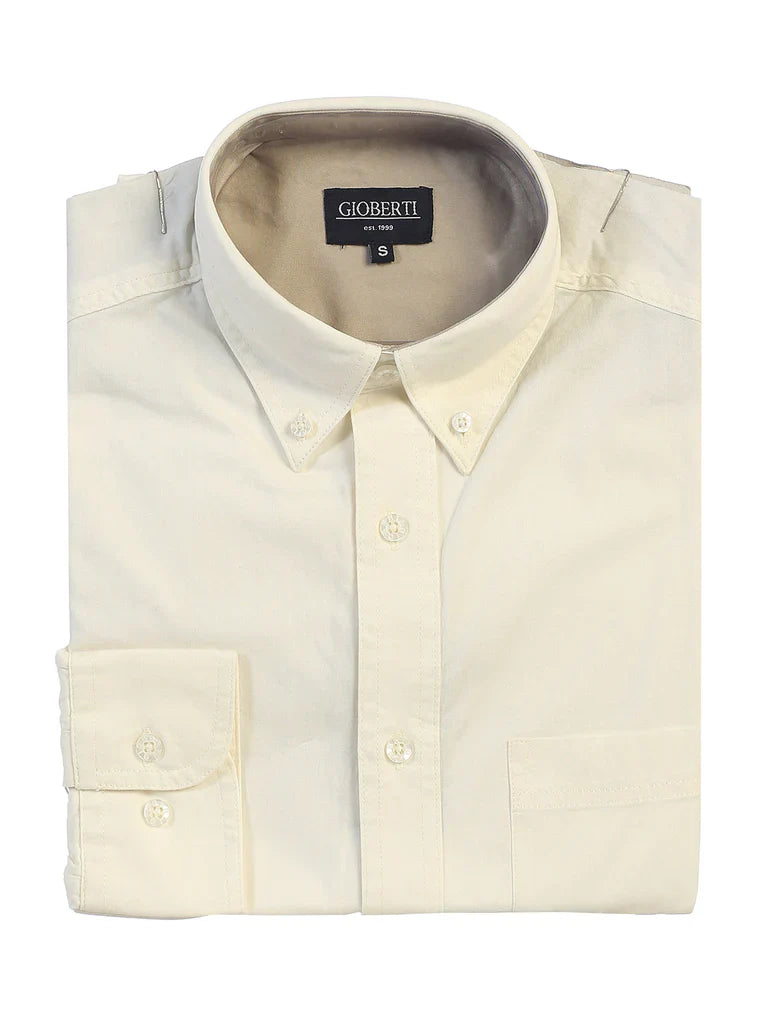MEN'S TWILL SHIRT W/ CONTRAST COLLAR