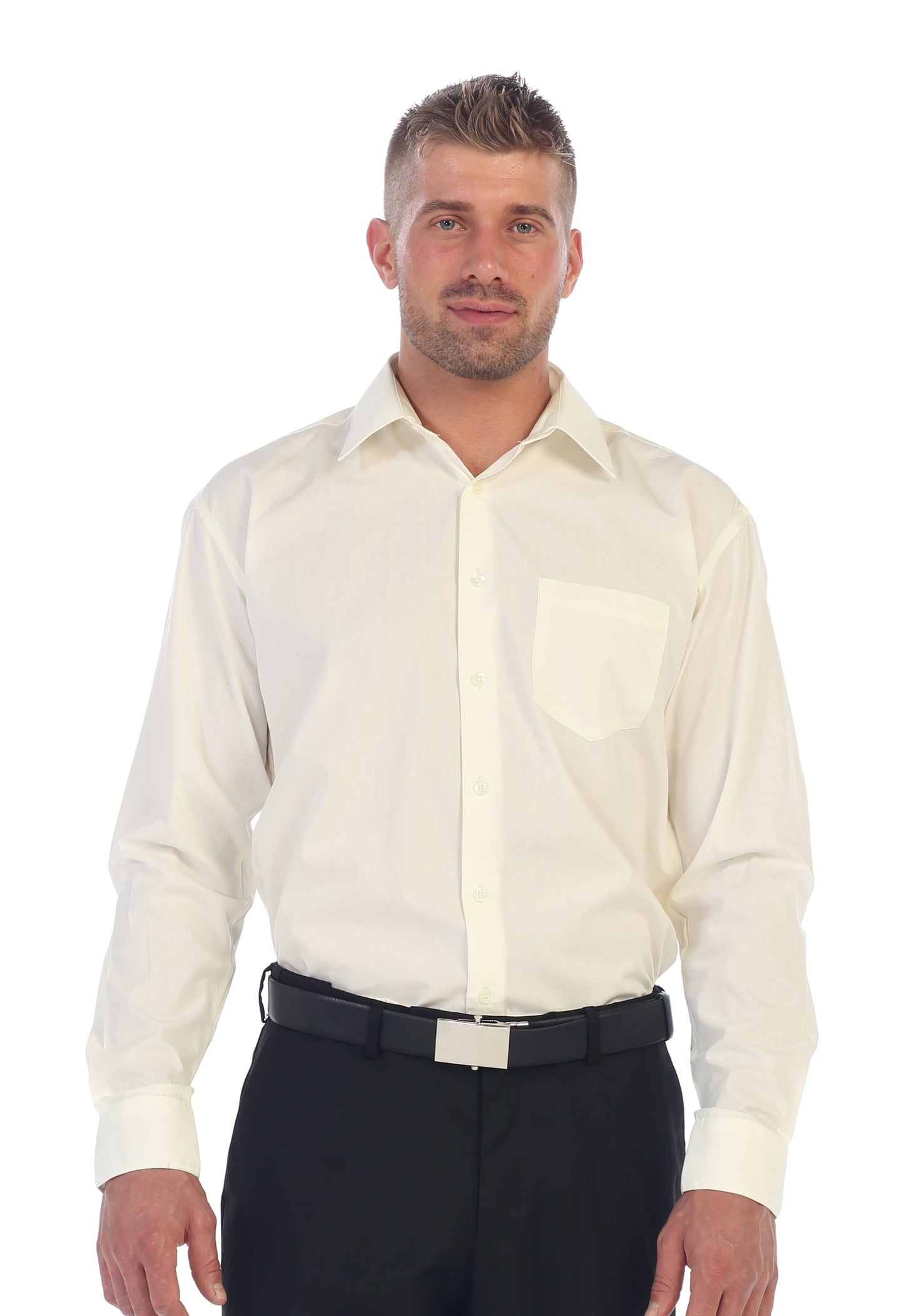 Men's Long Sleeve Solid Dress Shirt