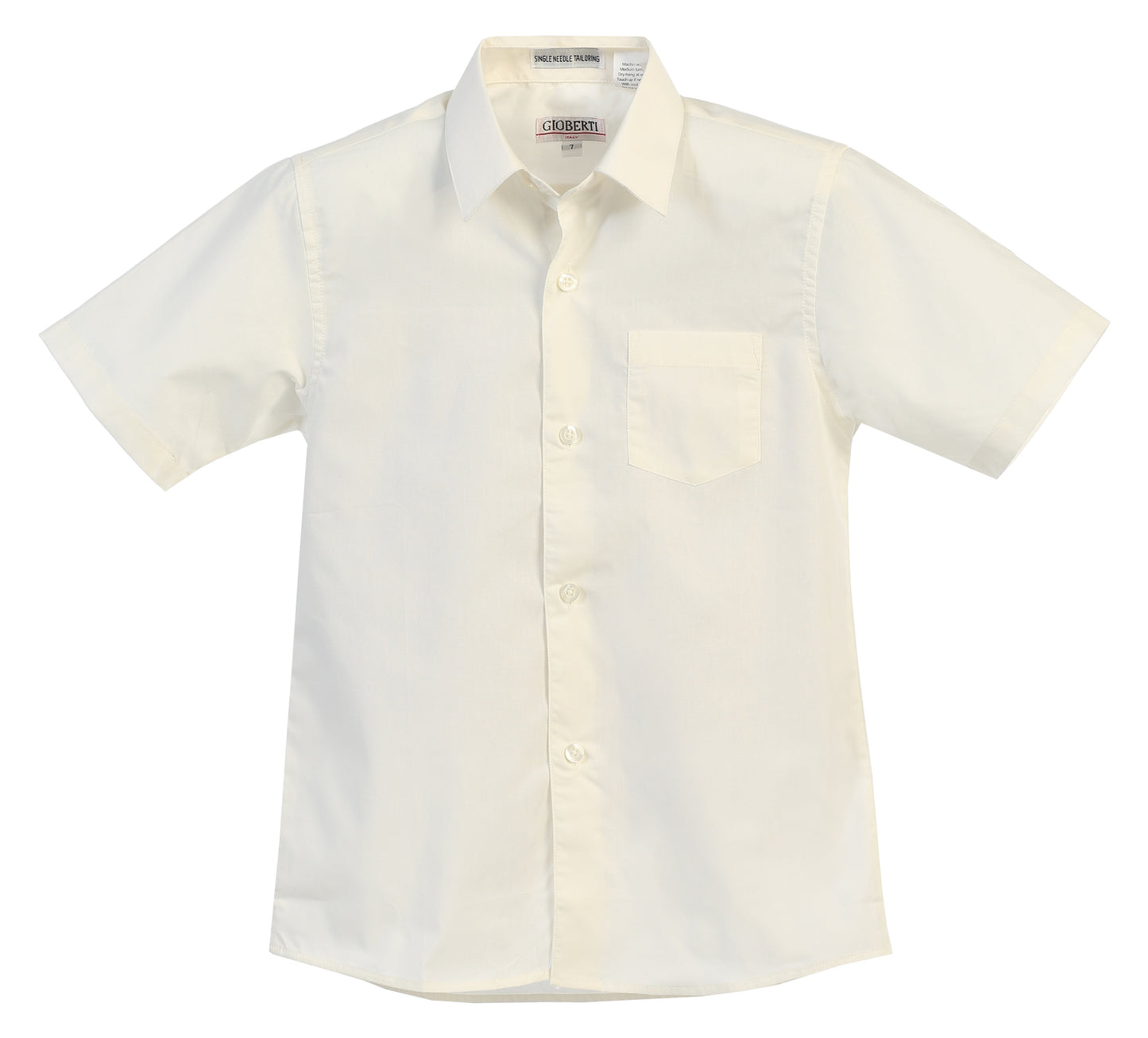 DS-85S Boy's Short Sleeve Solid Dress Shirt IN 6 CLORS (BURG-L BLUE-IVORY-GREEN-MINT-TEAL) SIZE 4-18