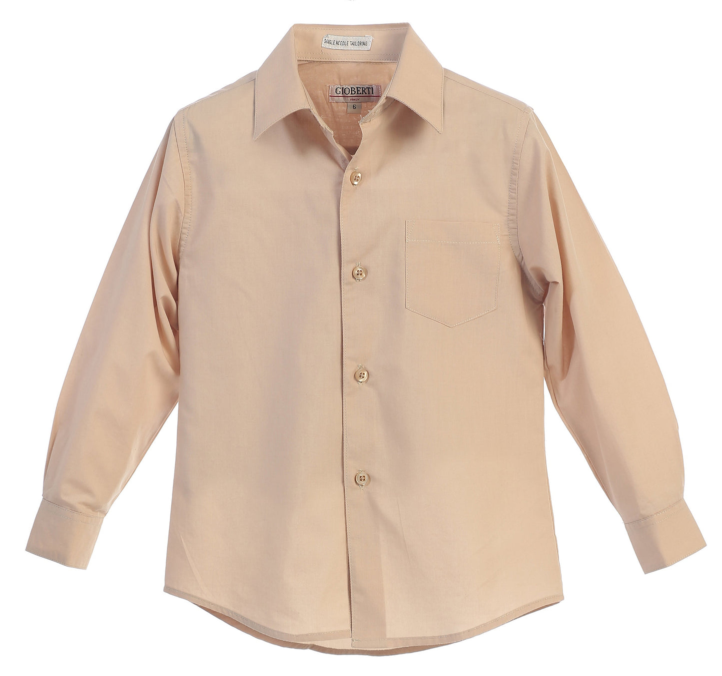DS-85 Boys Long Sleeve Solid Dress ShirtIN 7 COLORS ( WHITE-BLACK-GREEN-R BLUE-KHAKI-L BLUE-PURPLE ) SIZE 2-18