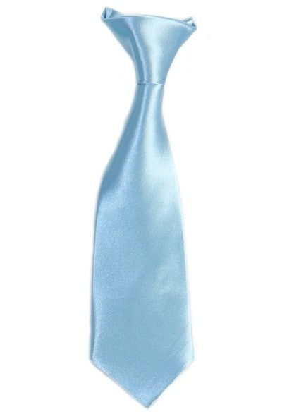 BOYS-SOLID-CLIP-TIE-19 COLORS-SIZE S (2-4) - M (5-7) - L (8-18)