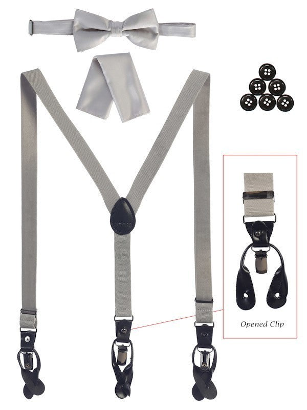 SUSK3 Y-back style Convertible Suspender - 7 COLORS - SIZE 8-18