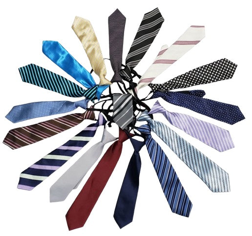 BOY-UNASSORTED-MIX-TIE-SIZE S-M-L PACK 24 PC-EACH SIZE 8 PC ( $0.50 EACH )