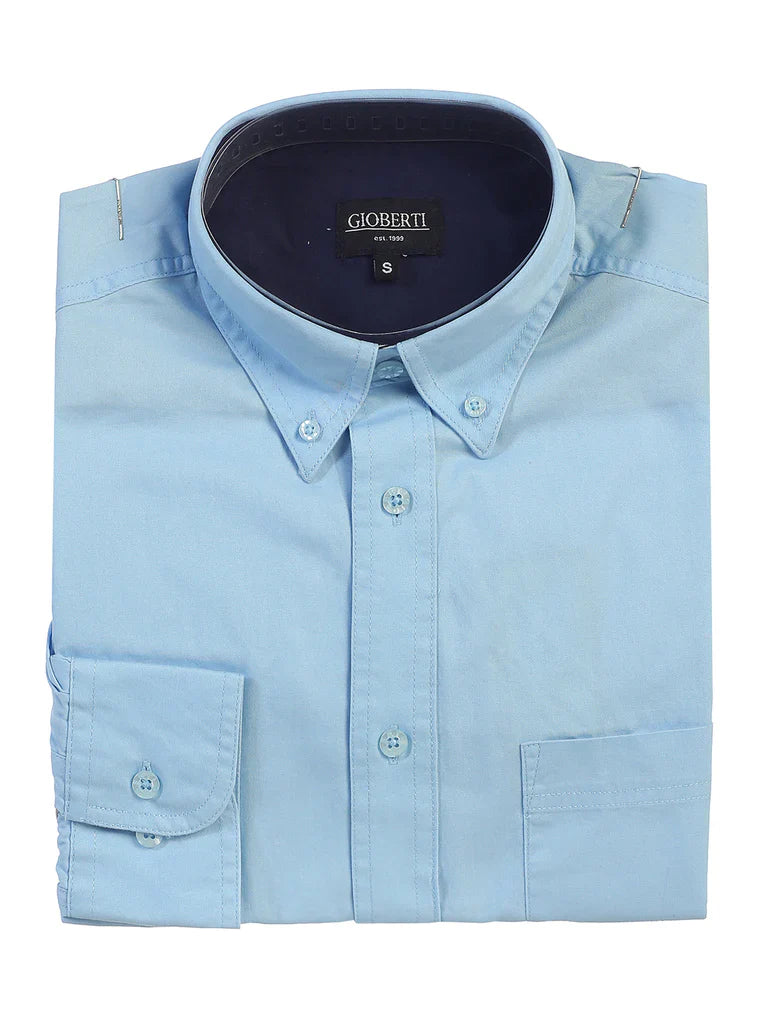 MEN'S TWILL SHIRT W/ CONTRAST COLLAR