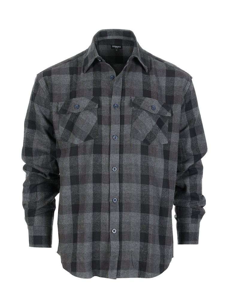 LS-92F Men's Plaid Flannel Shirt