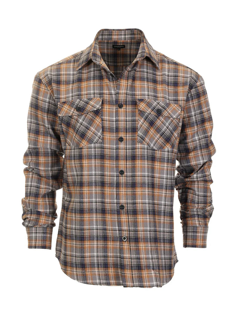 LS-92F Men's Plaid Flannel Shirt