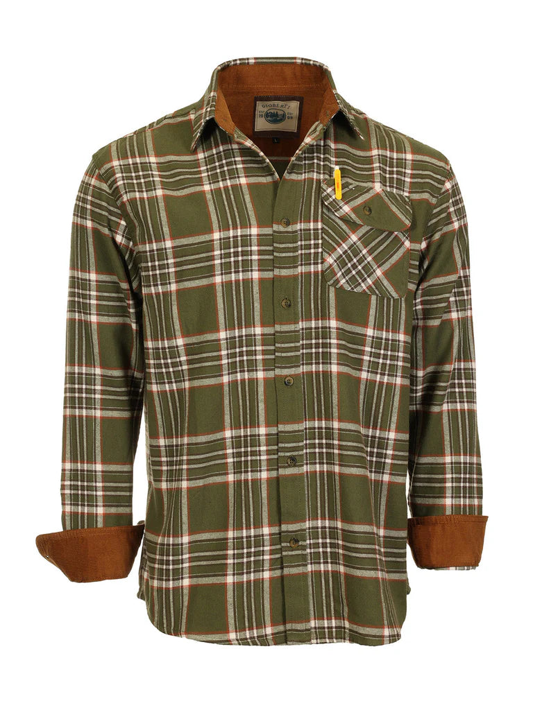 LS-94FC Men's Flannel w/ Corduroy Contrast Part-B