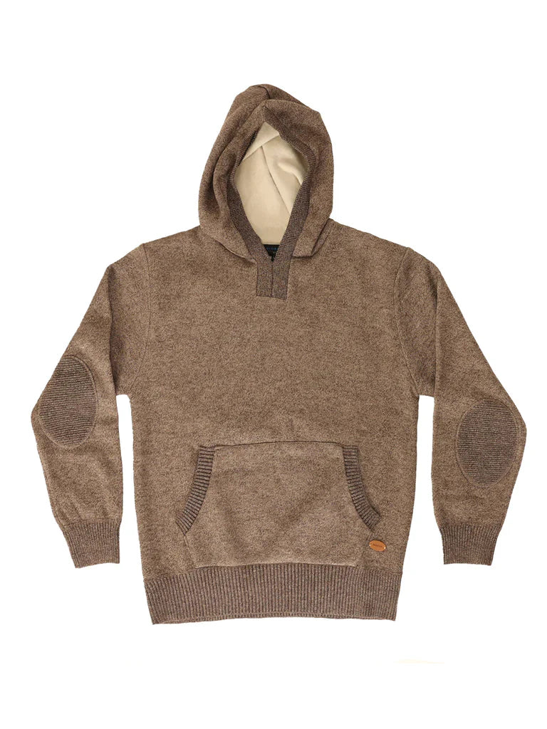 MEN'S KNITTED PULLOVER HOODIE