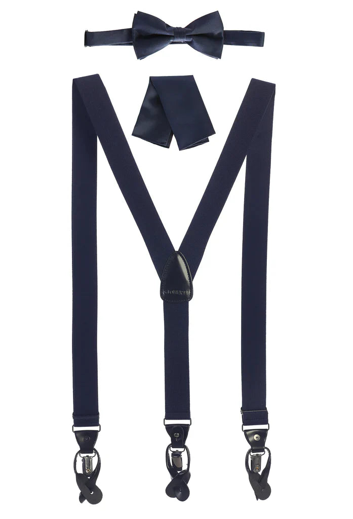 SUSM3 Men's Convertible Suspenders Set