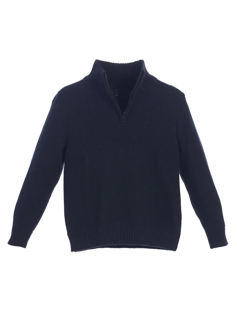 SW-892 CARDIGAN KNITTED 1/4 ZIP SWEATER - 6 COLORS - SIZE 2-18