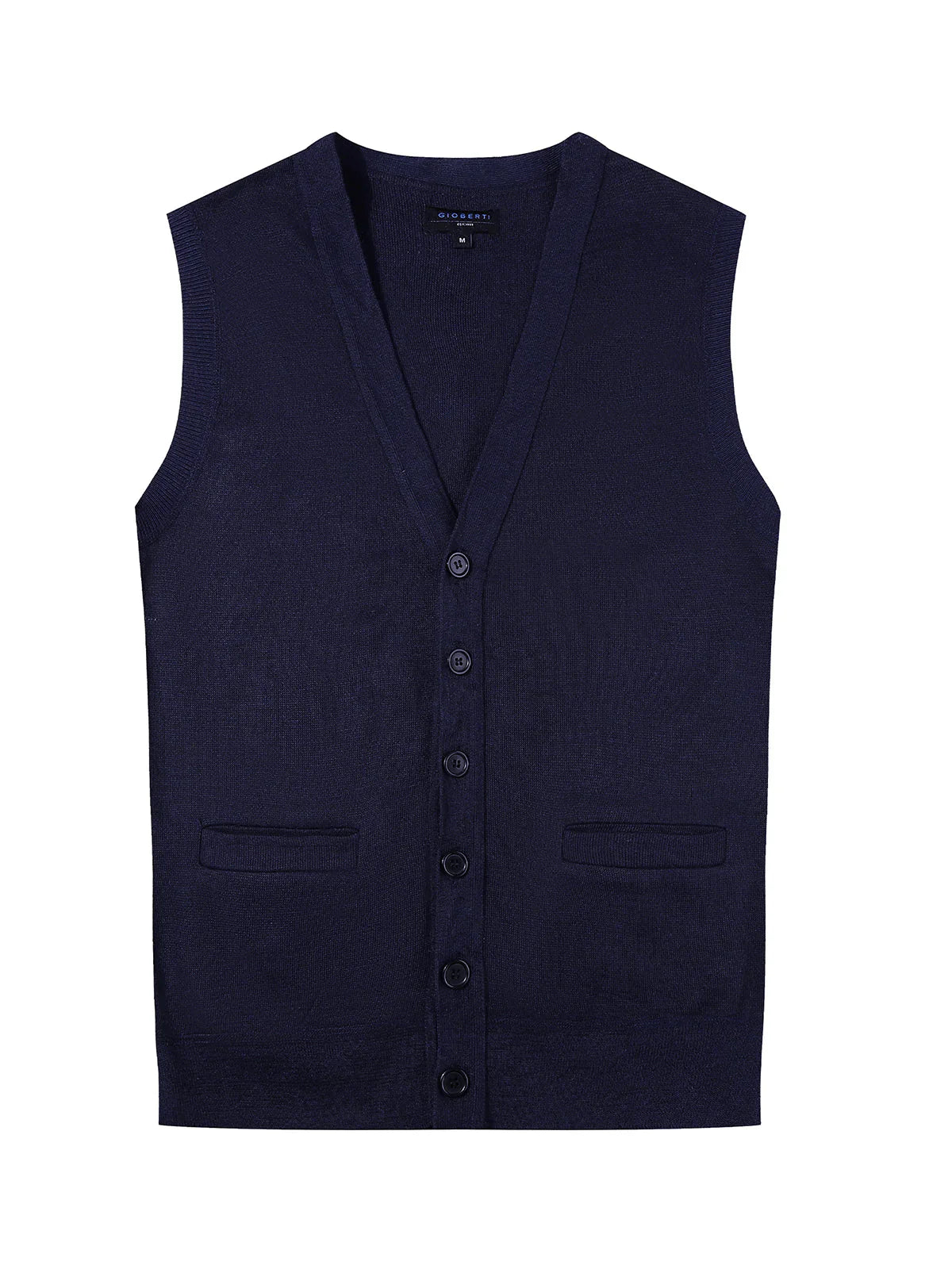 SW-919 Mens V-Neck Button Down Knitted Cardigan Vest