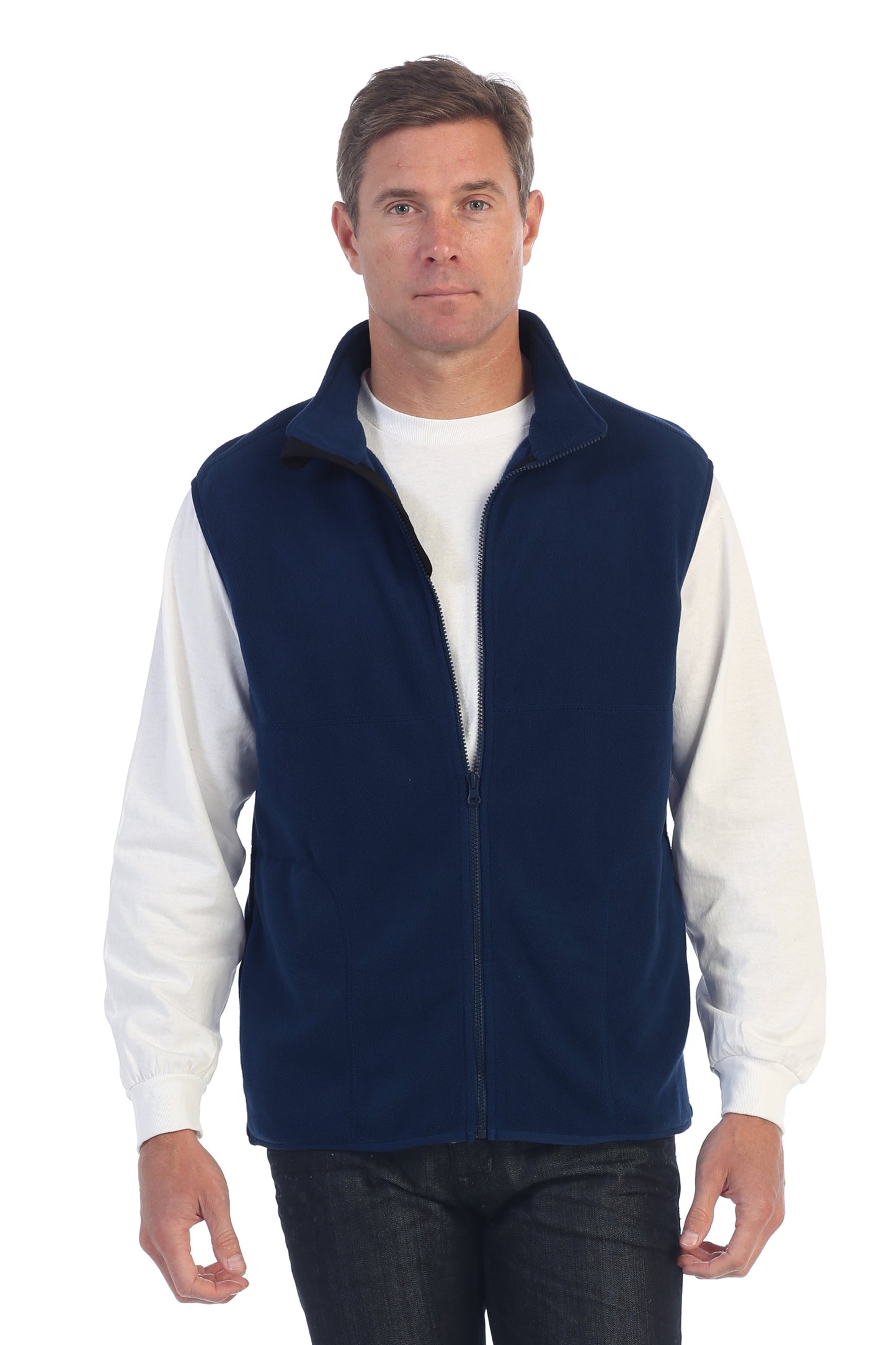 FV-903 Men's Full Zipper Polar Fleece Vest