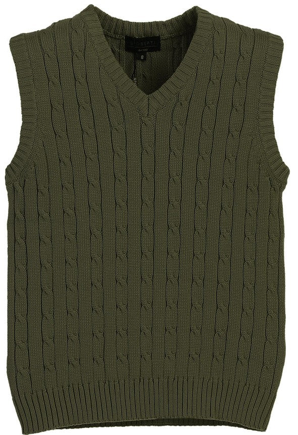 SW-872 V-NECK SWEATER VEST - 6 COLORS - SIZE 2-18