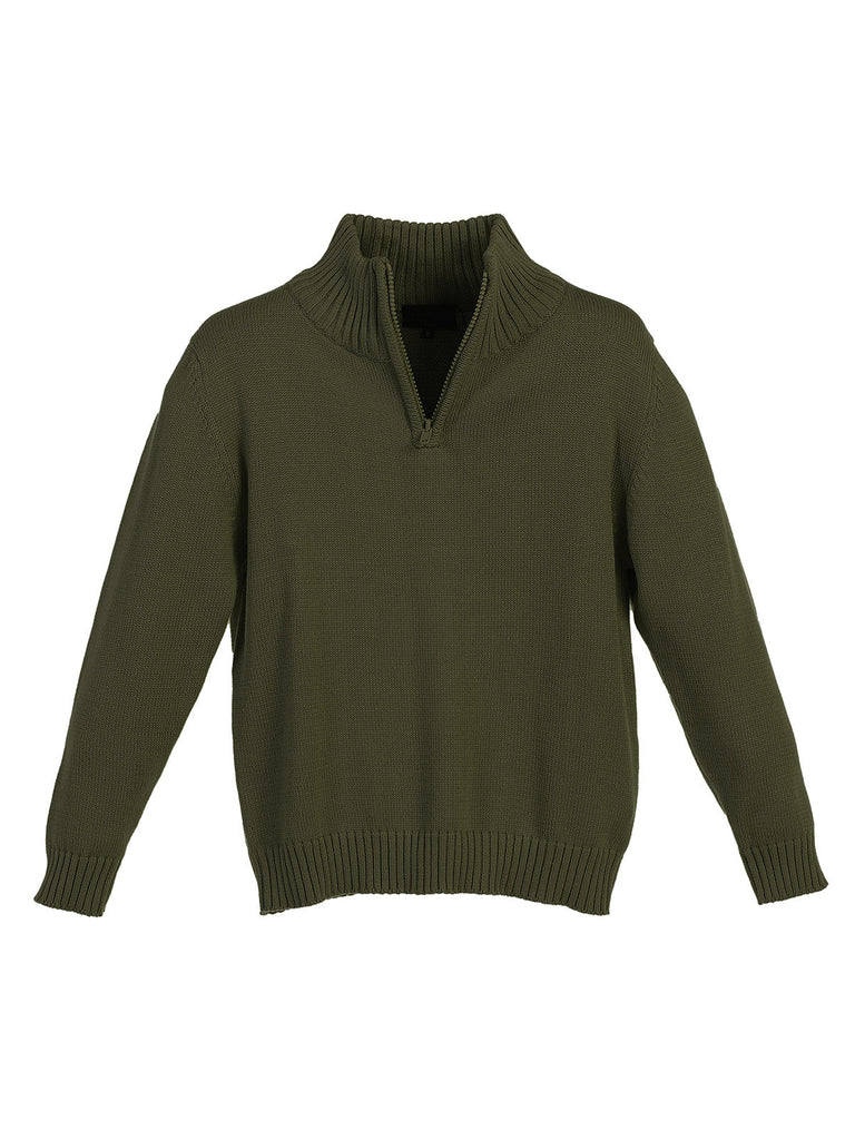 SW-892 CARDIGAN KNITTED 1/4 ZIP SWEATER - 6 COLORS - SIZE 2-18