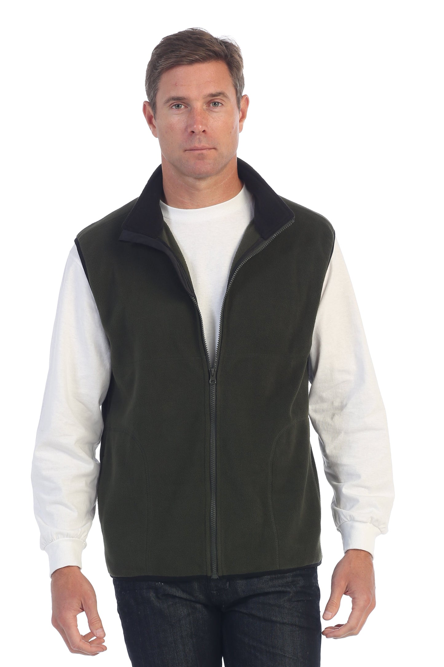 FV-903 Men's Full Zipper Polar Fleece Vest