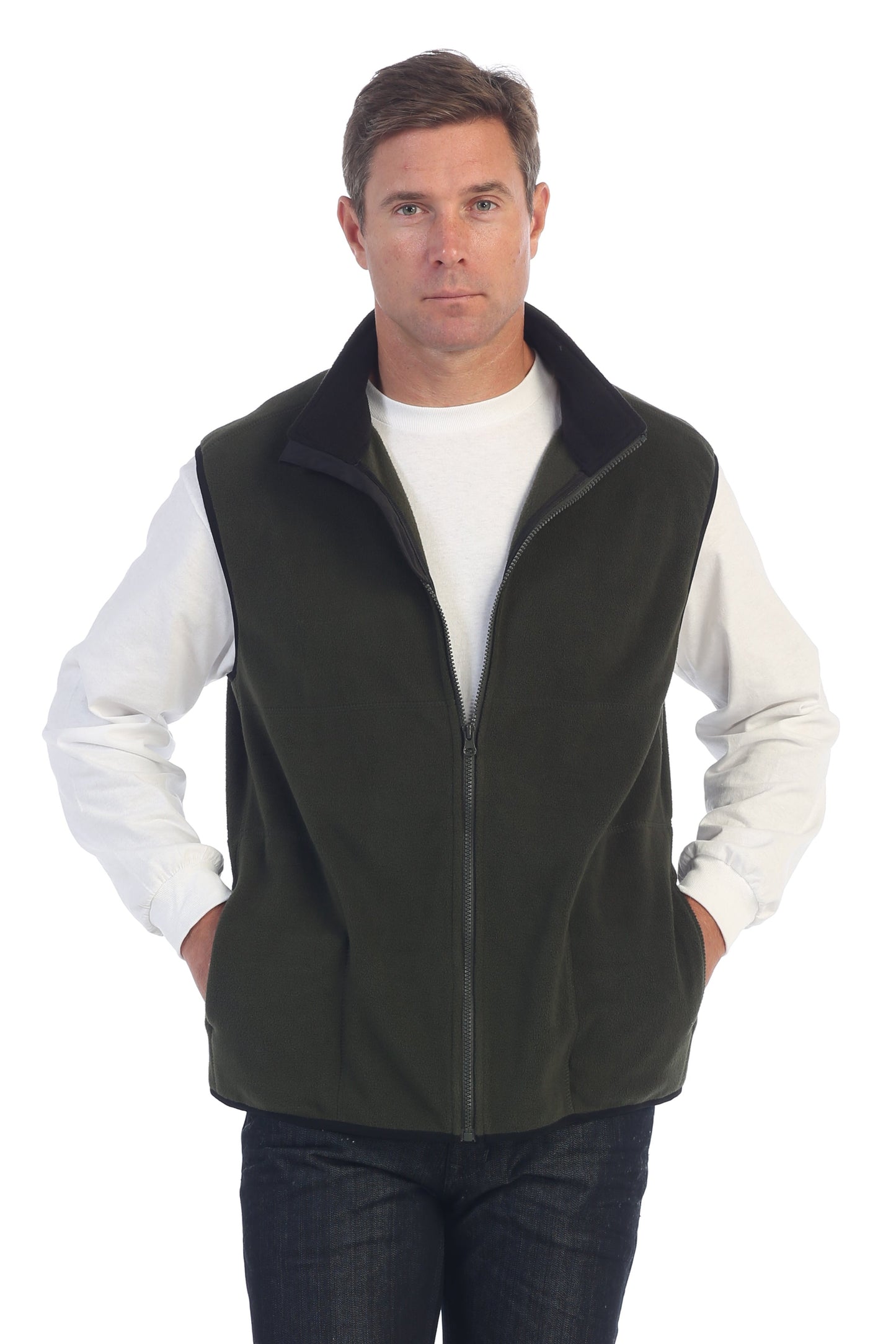 FV-903 Men's Full Zipper Polar Fleece Vest