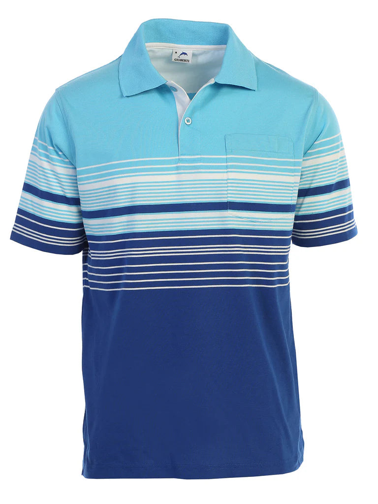 PS-931 Mens Striped Polo Shirt Part-A