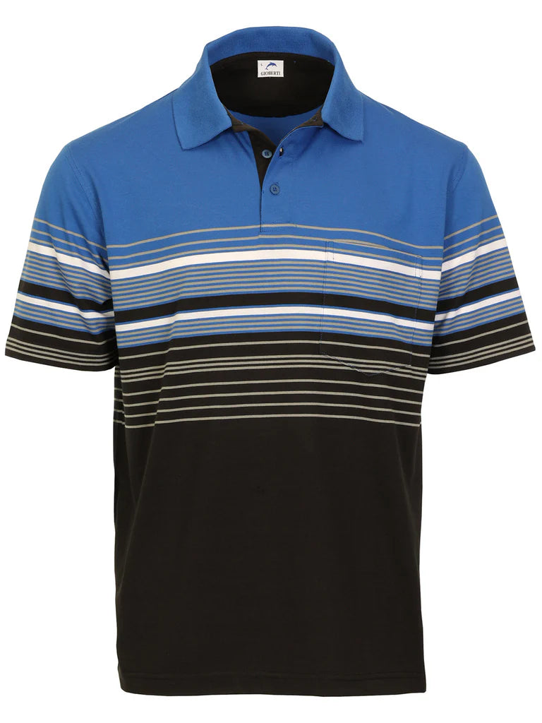 PS-931 Men's Striped Polo Shirt Part-B