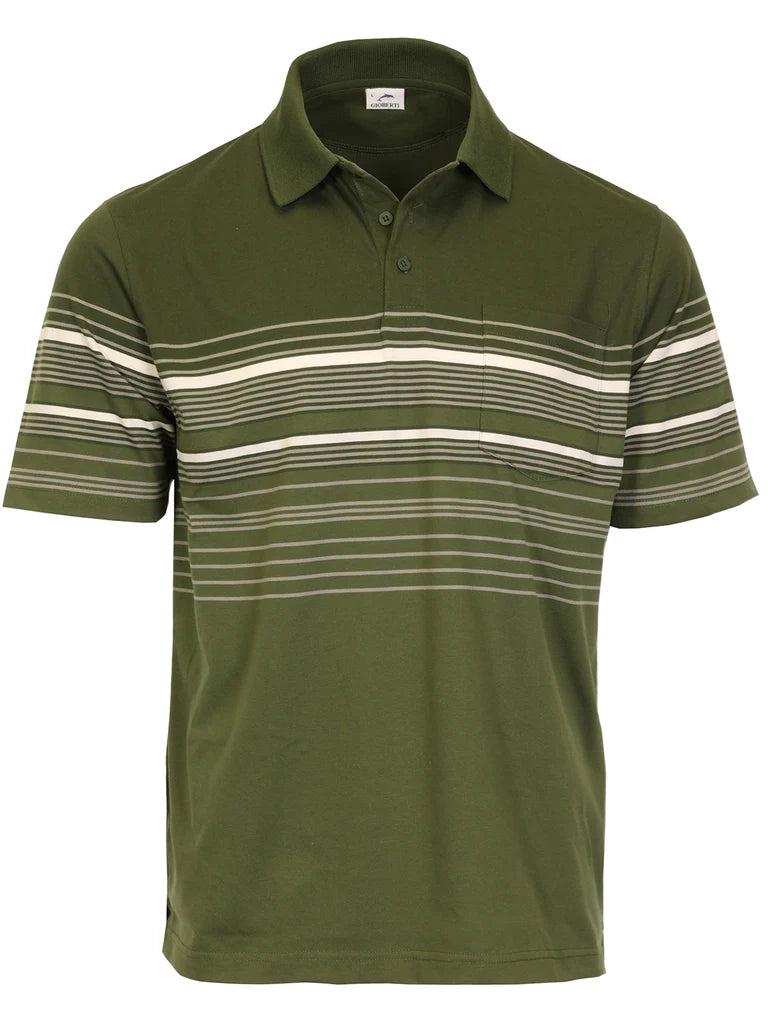 PS-931 Men's Striped Polo Shirt Part-B