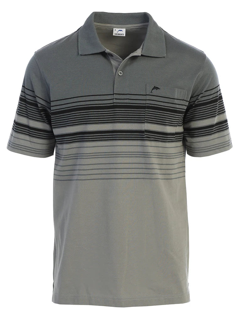 PS-931 Men's Striped Polo Shirt Part-B