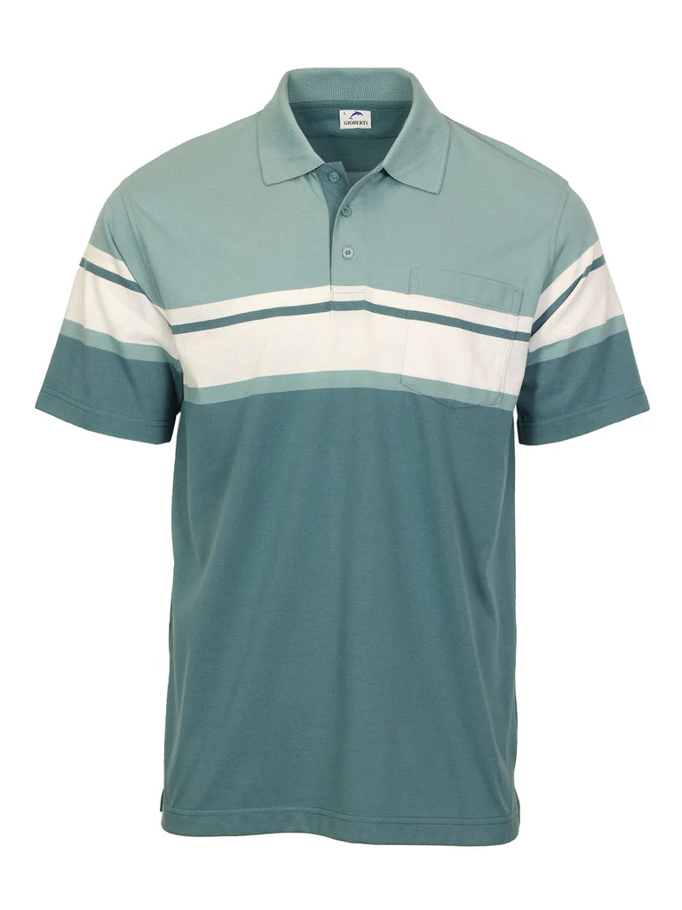 PS-944 Men's Striped Polo Shirt