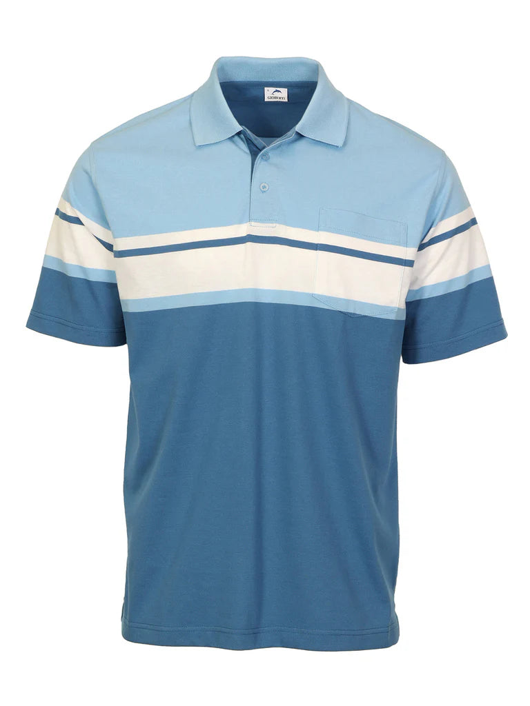 PS-944 Men's Striped Polo Shirt