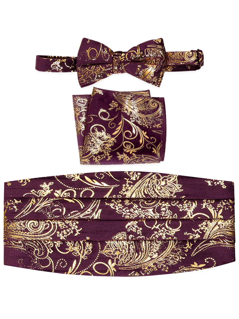 CM-93P MEN'S ADJUSTABLE PAISLEY CUMMERBUND SET