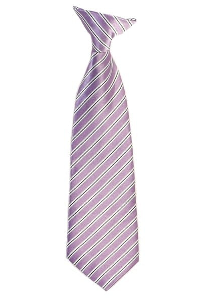 BOYS-STRIPED-CLIP-TIE-19 COLORS-SIZE S (2-4) - M (5-7) - L (8-18)