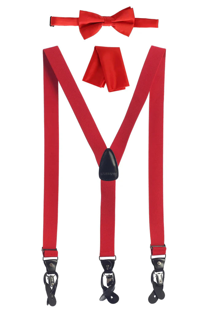 SUSM3 Men's Convertible Suspenders Set