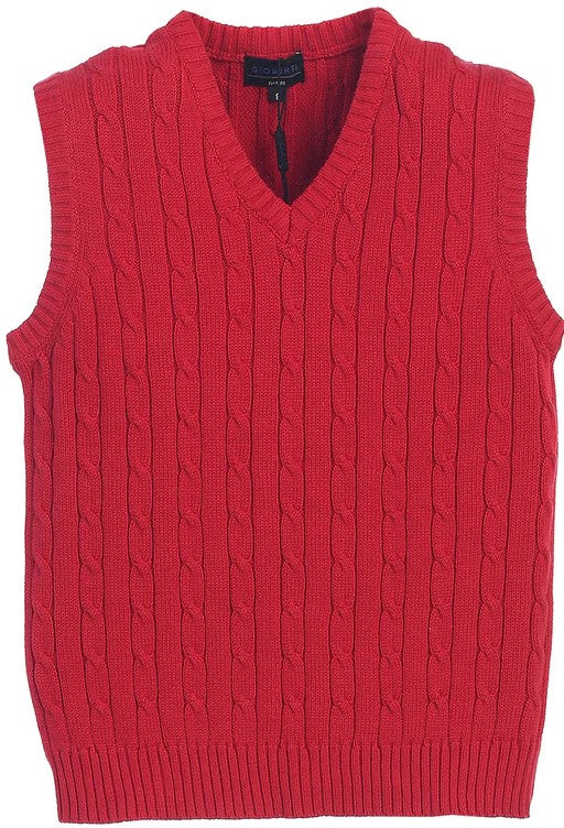 SW-872 V-NECK SWEATER VEST - 6 COLORS - SIZE 2-18