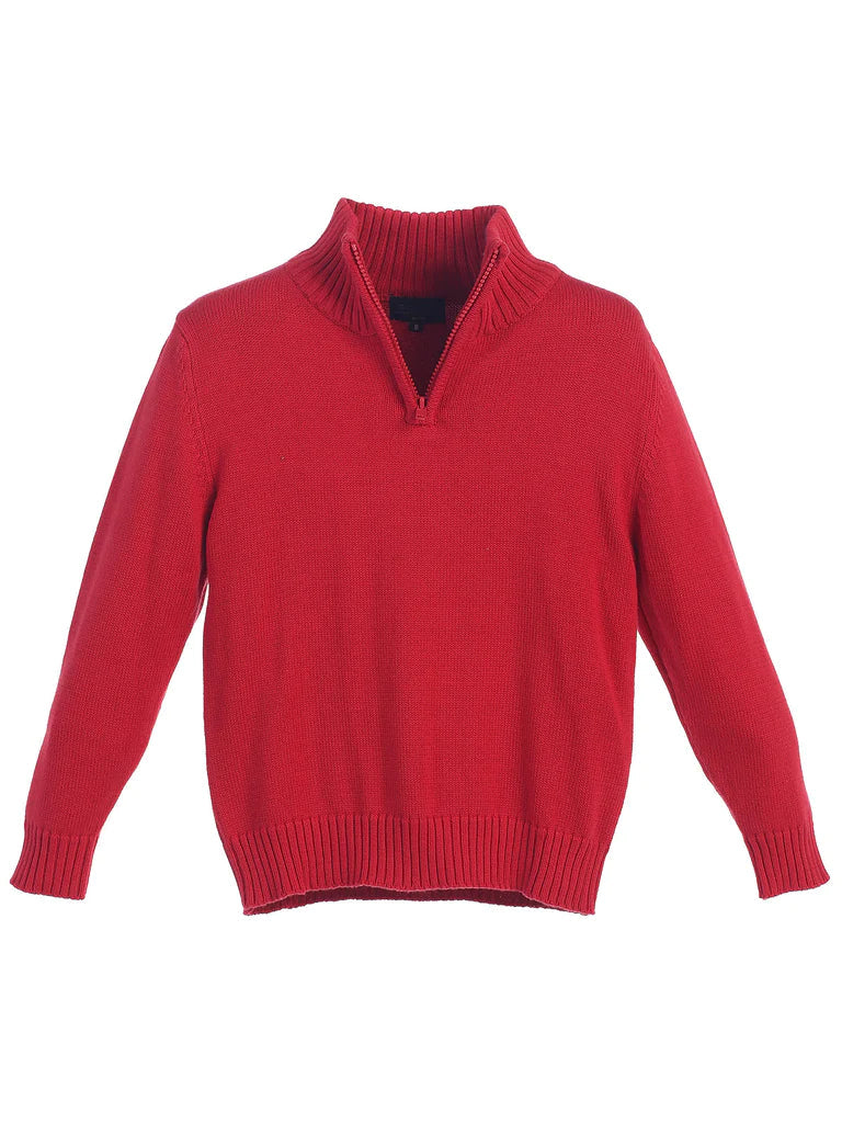 SW-892 CARDIGAN KNITTED 1/4 ZIP SWEATER - 6 COLORS - SIZE 2-18