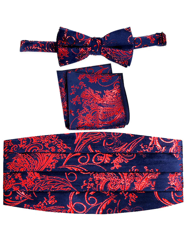 CM-93P MEN'S ADJUSTABLE PAISLEY CUMMERBUND SET