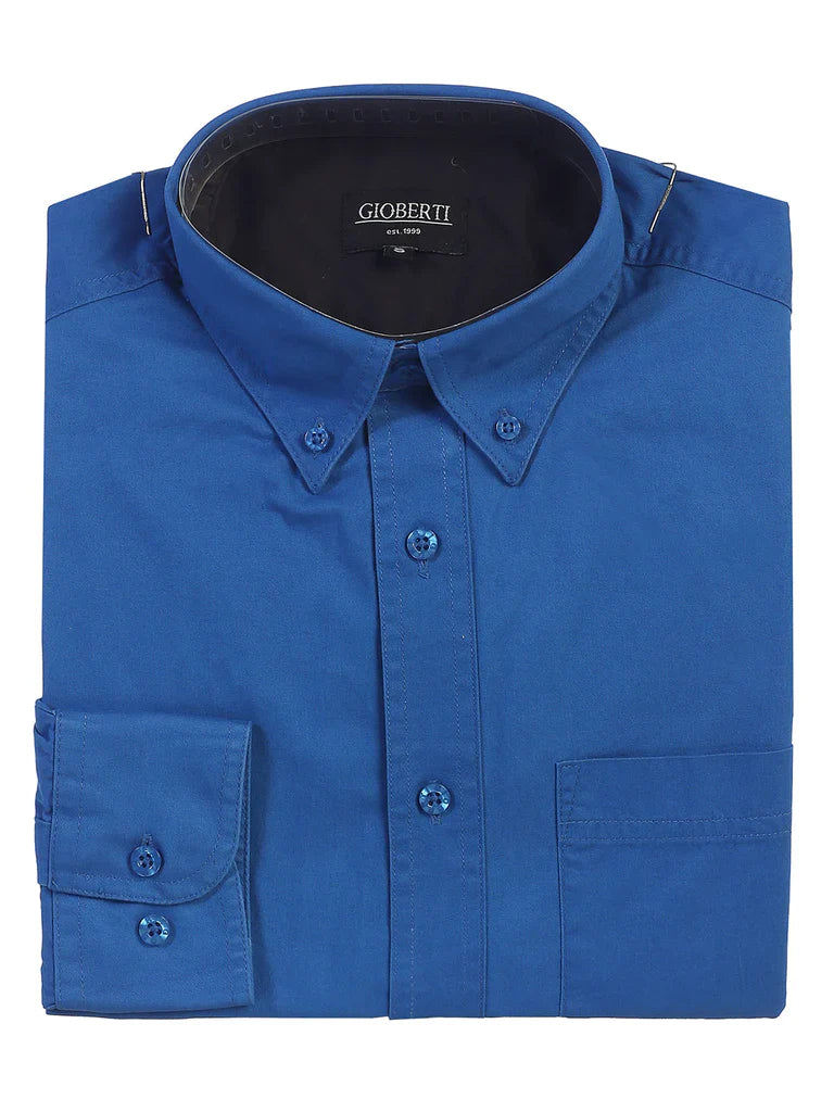 MEN'S TWILL SHIRT W/ CONTRAST COLLAR