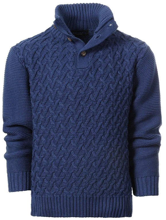 SW-896 CARDIGAN MOCK NECK KNITTED SWEATER - 5 COLORS - SIZE 2-18