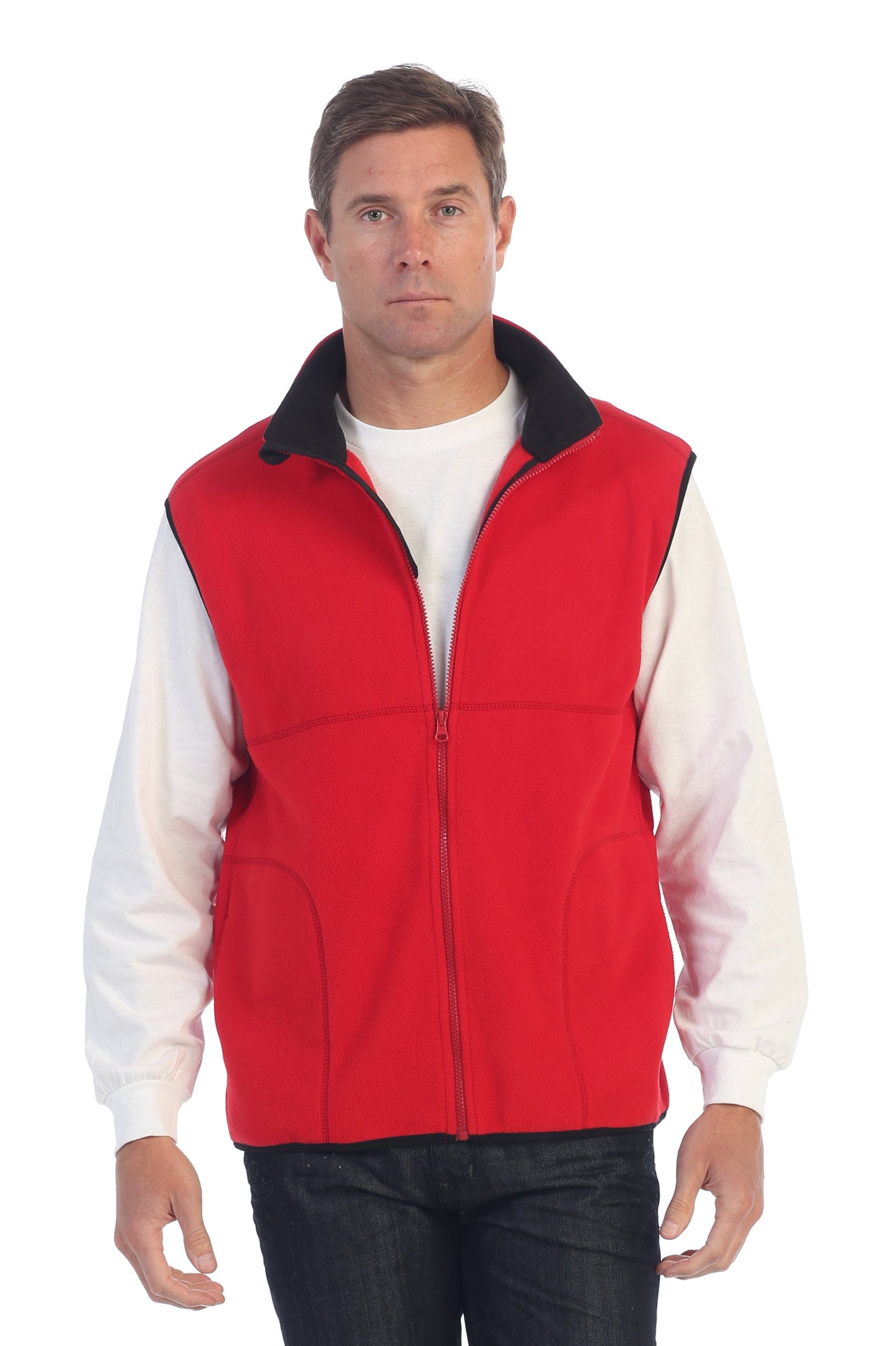 FV-903 Men's Full Zipper Polar Fleece Vest