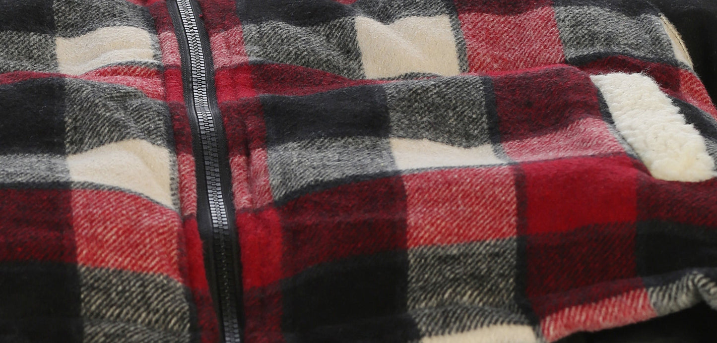 JA-802 Wool-Like Plaid Jacket - 3 COLORS - SIZE 4-18