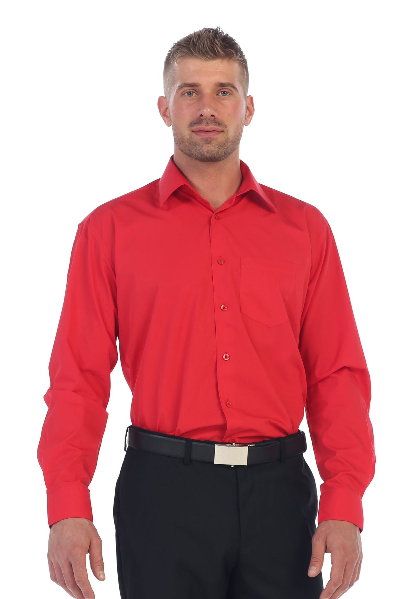 Men's Long Sleeve Solid Dress Shirt