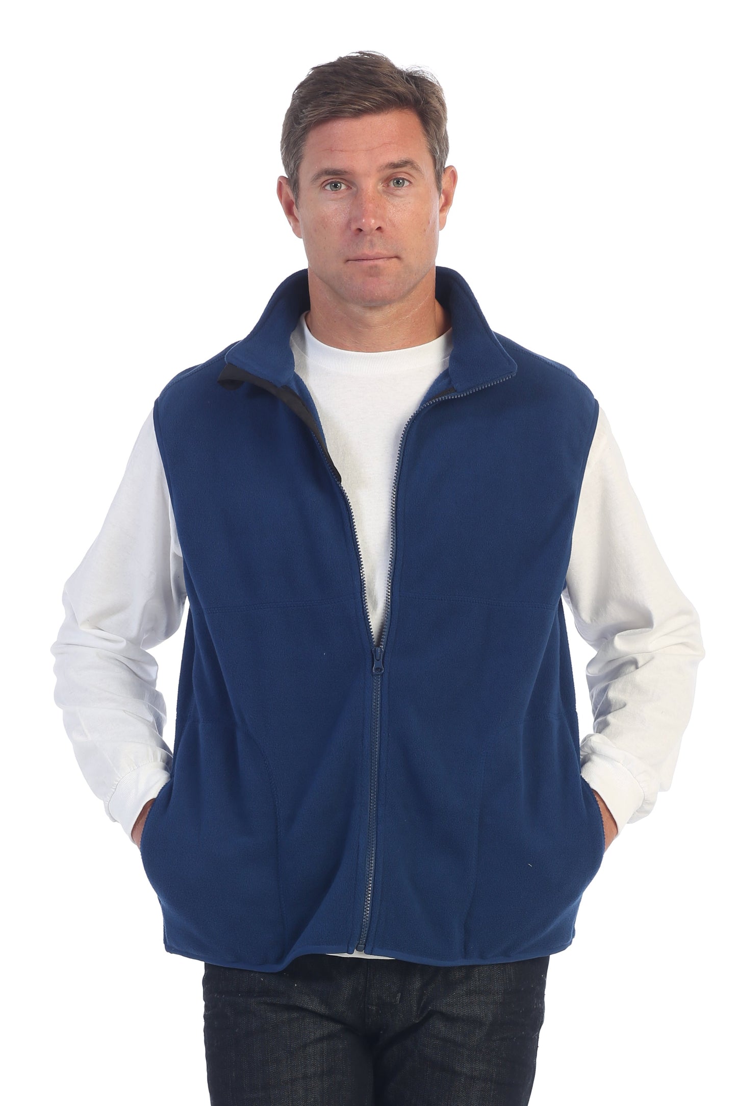 FV-903 Men's Full Zipper Polar Fleece Vest