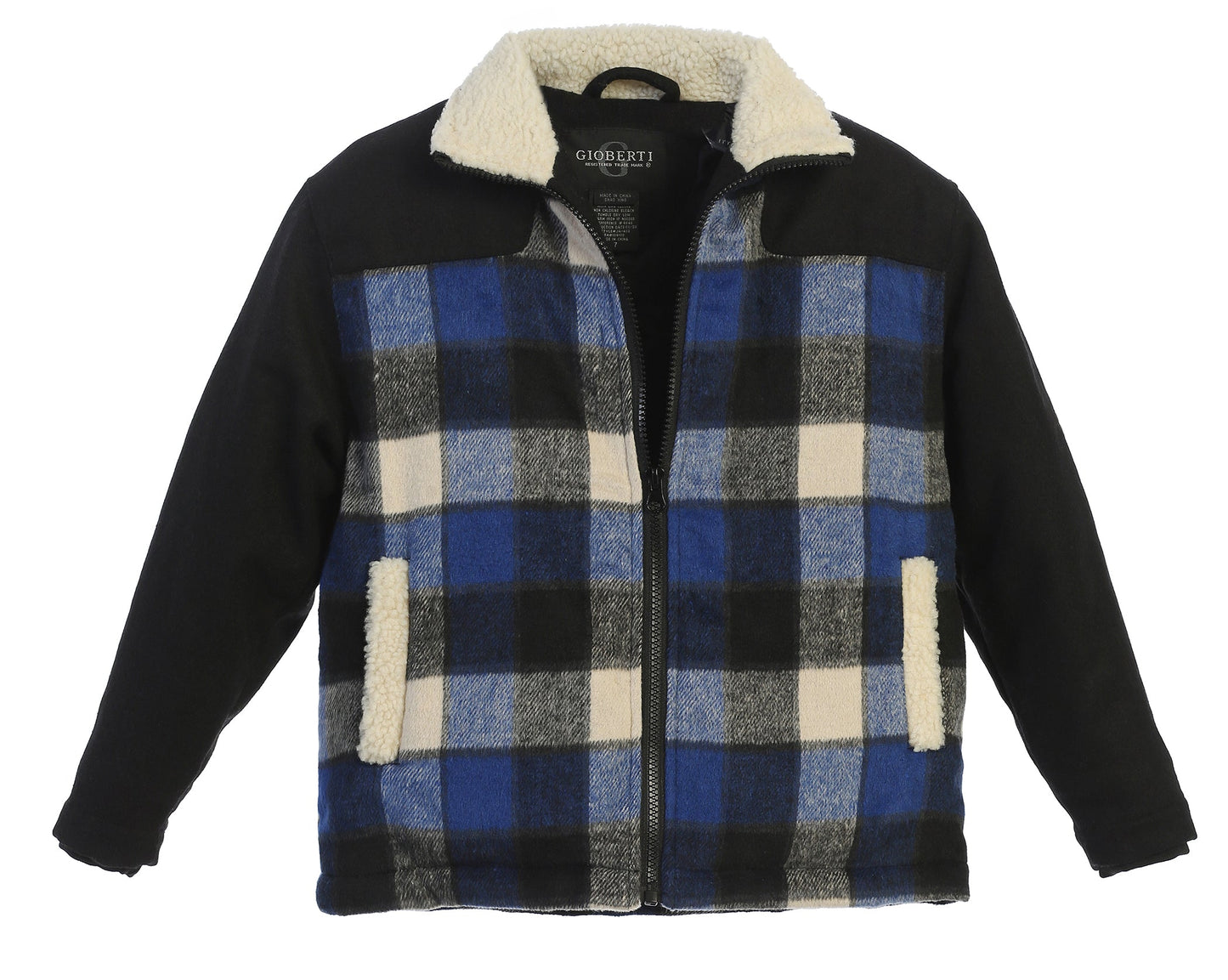 JA-802 Wool-Like Plaid Jacket - 3 COLORS - SIZE 4-18