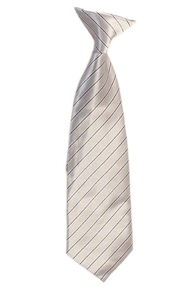 BOYS-STRIPED-CLIP-TIE-19 COLORS-SIZE S (2-4) - M (5-7) - L (8-18)