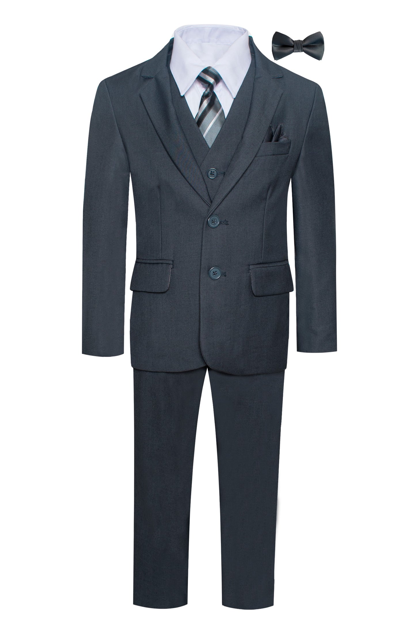 ST-10 Boys formal Charcoal SLIM FIT suit (7 pcs)