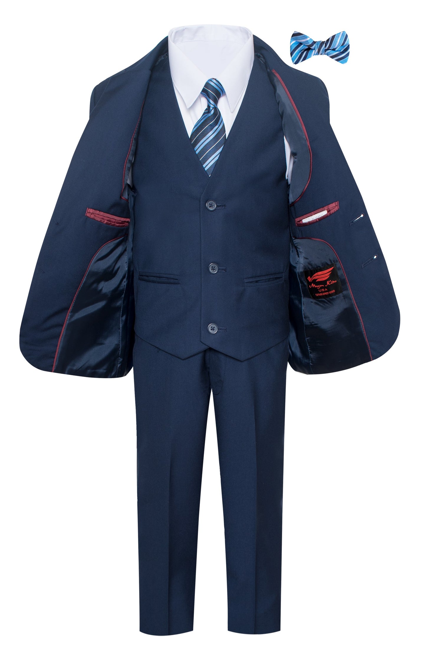 ST-13 Boys formal Navy suit Slim Fit (7 pcs)