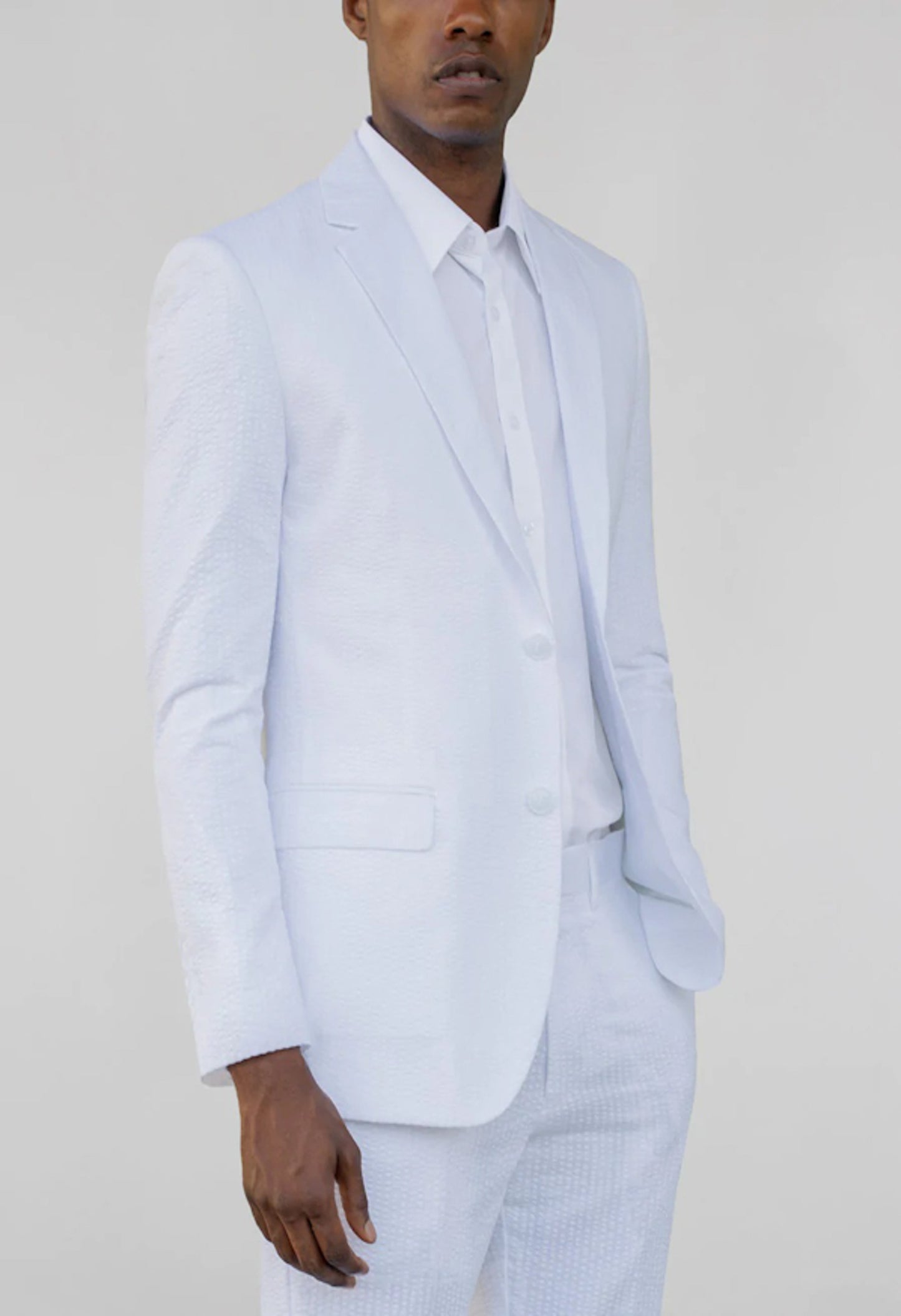 ST-5 Men's White Notched Lapel Suit Slim Fit (2 PCS)