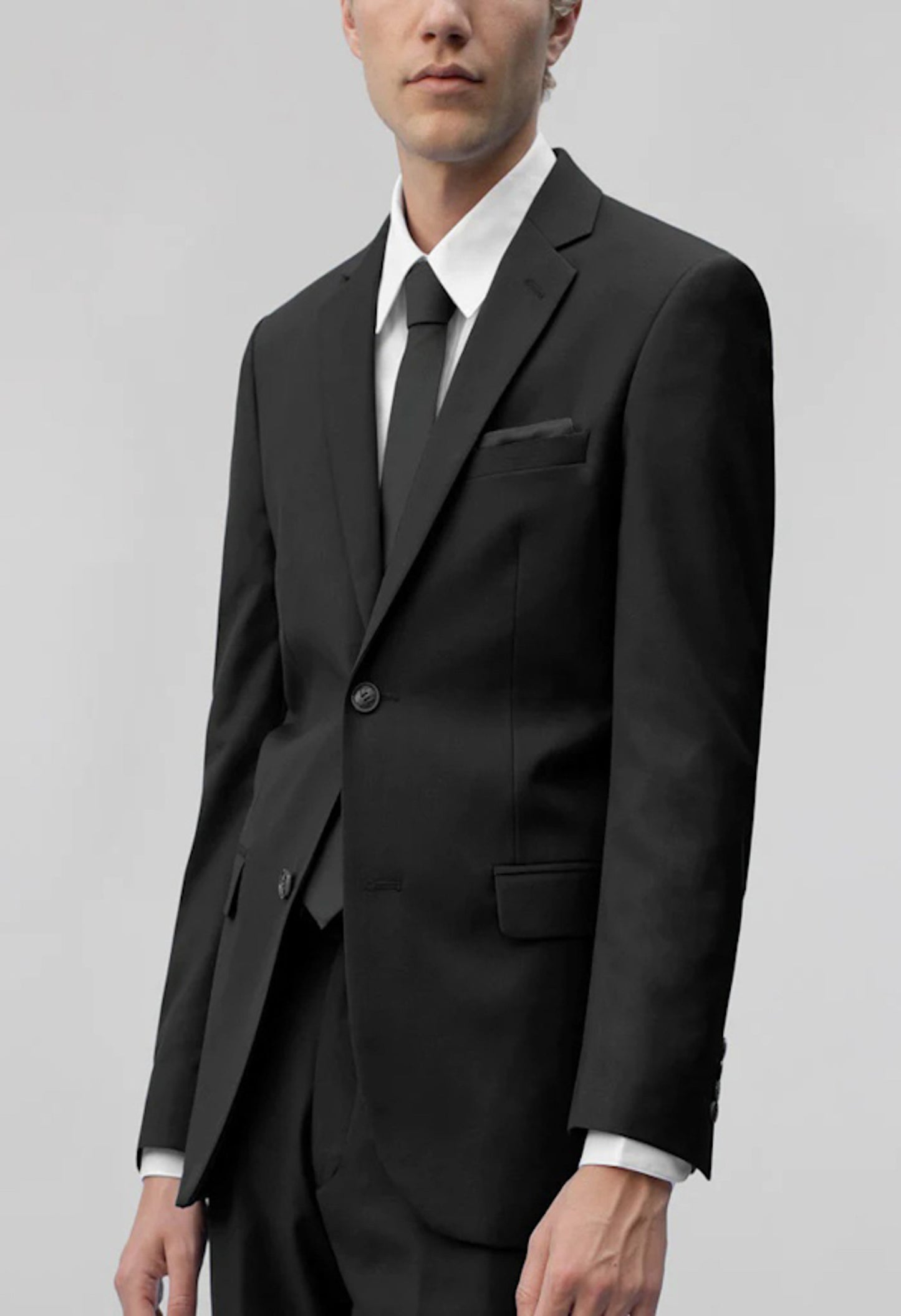 Men's ST-7 Black Suit Slim Fit (2 PCS)